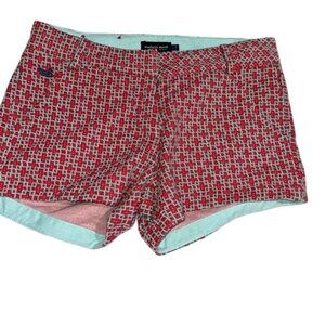 Southern Marsh Womens Red & Green Geometric Pattern Shorts Size 2